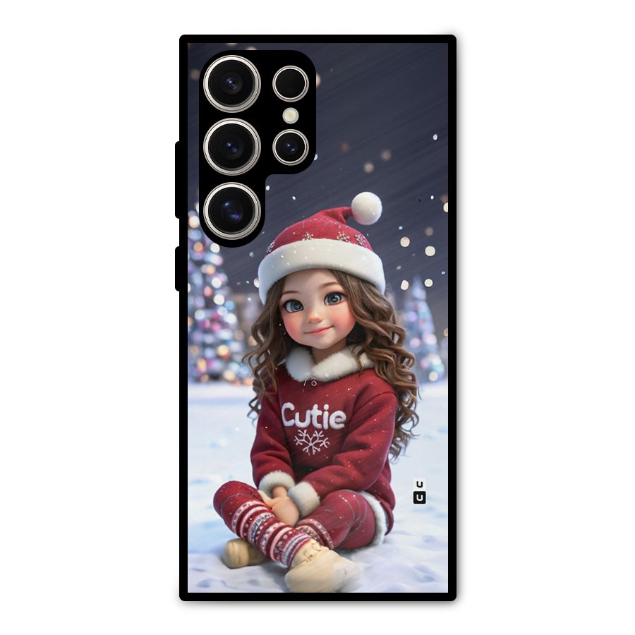 Girl In Snow Metal Back Case for Galaxy S24 Ultra