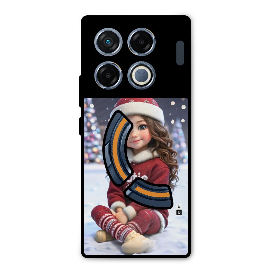 Girl In Snow Metal Back Case for Infinix GT 20 Pro