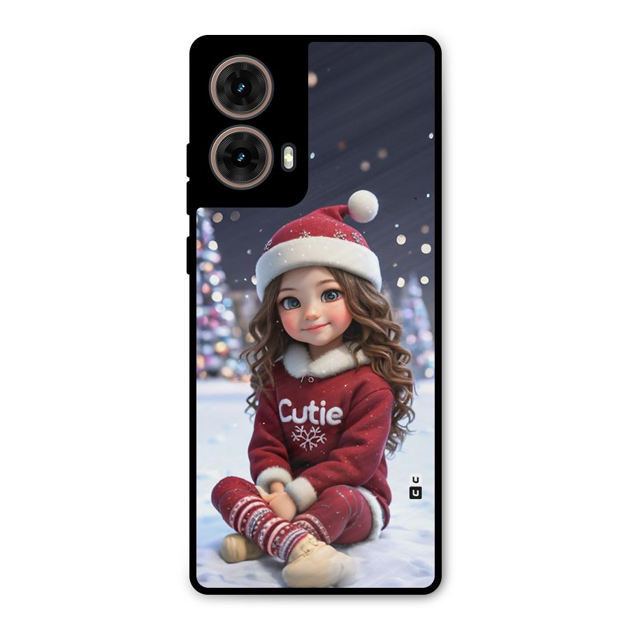 Girl In Snow Metal Back Case for Moto G85