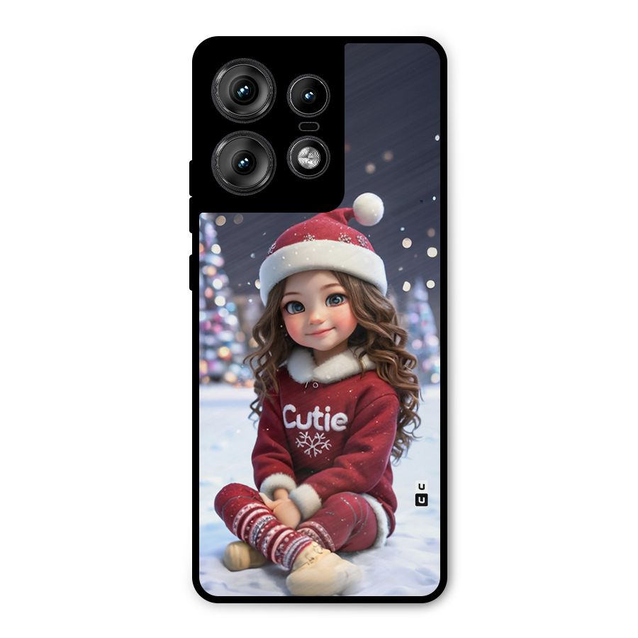 Girl In Snow Metal Back Case for Motorola Edge 50 Pro