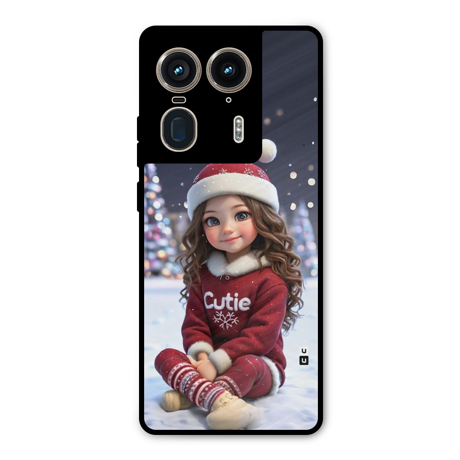Girl In Snow Metal Back Case for Motorola Edge 50 Ultra