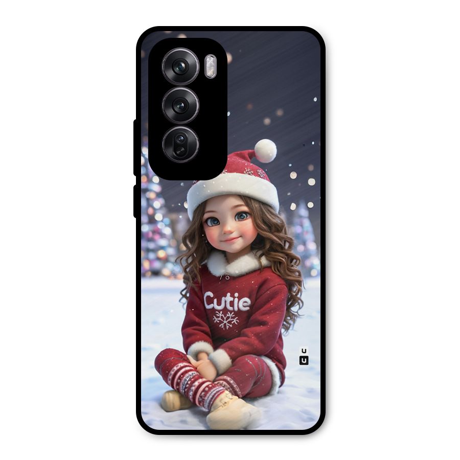 Girl In Snow Metal Back Case for Oppo Reno12 Pro