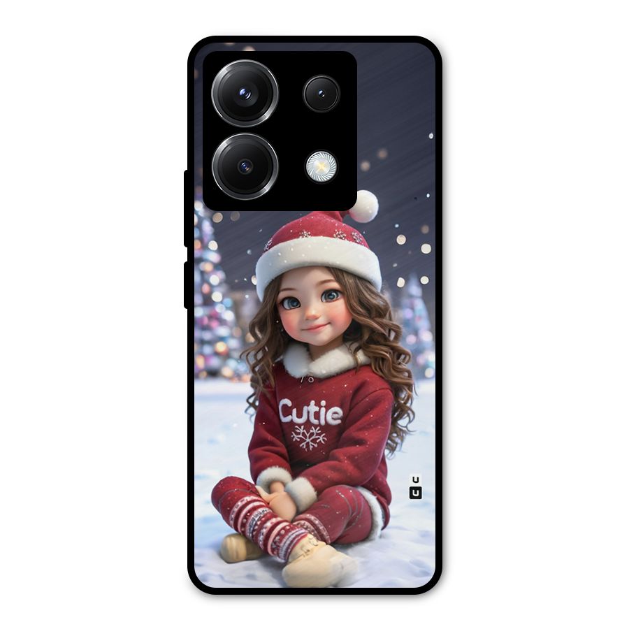 Girl In Snow Metal Back Case for Poco X6