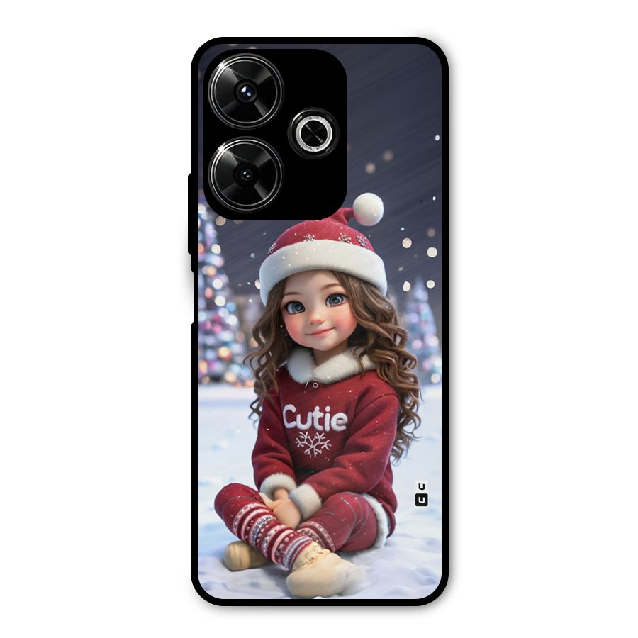 Girl In Snow Metal Back Case for Redmi 13 5G