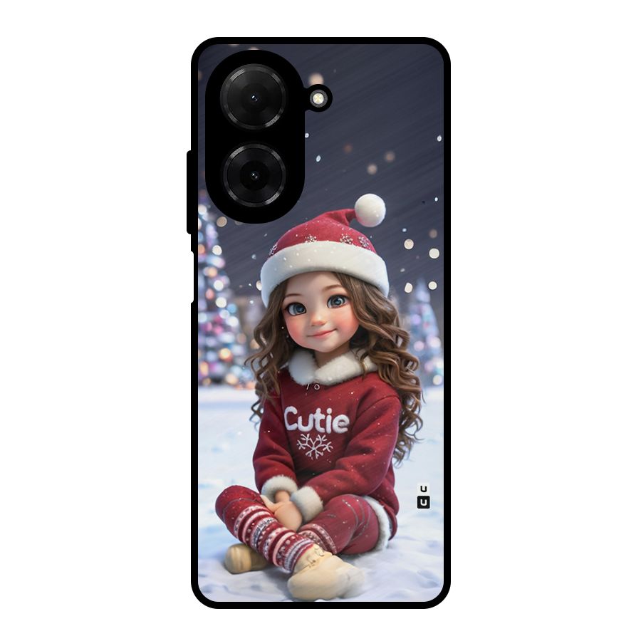 Girl In Snow Metal Back Case for Redmi A5 4G