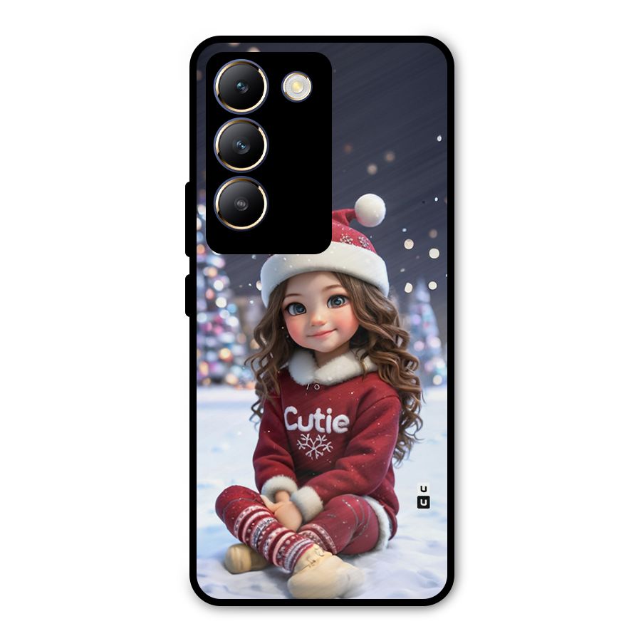 Girl In Snow Metal Back Case for Vivo T3 5G
