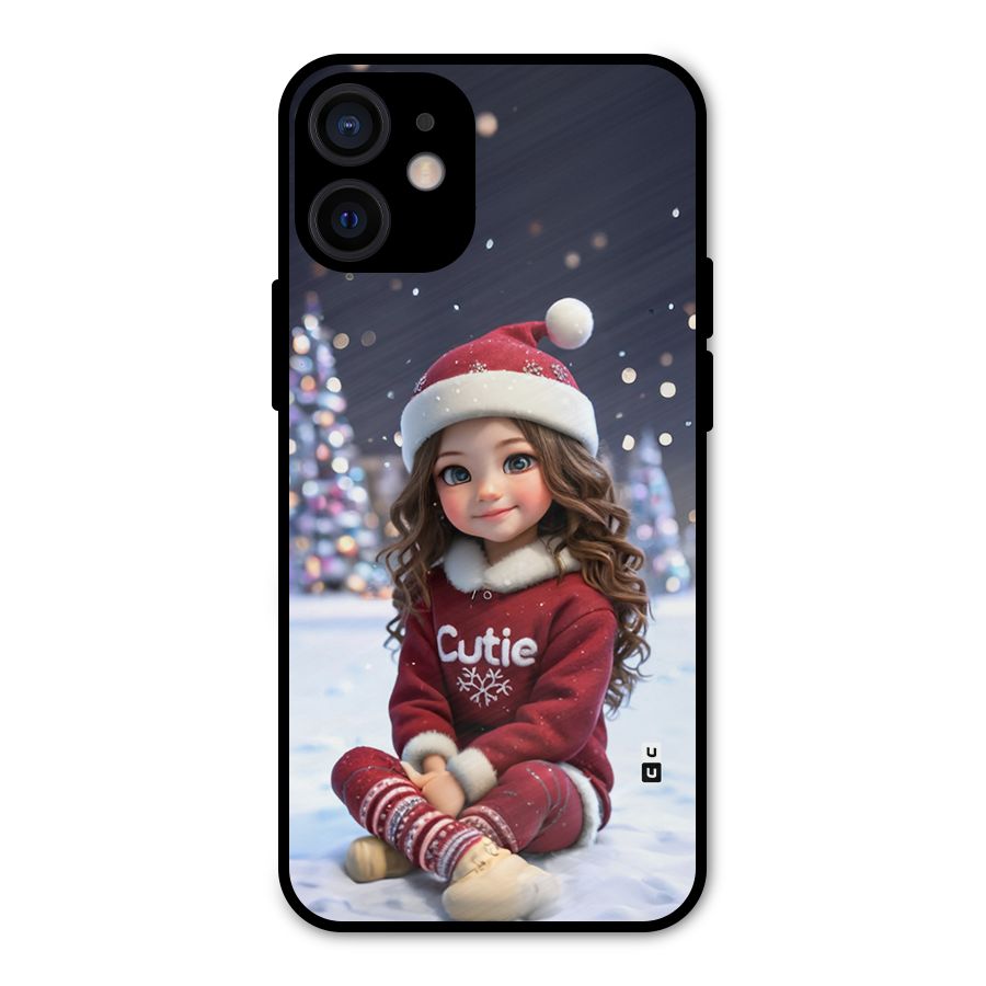 Girl In Snow Metal Back Case for iPhone 12 Mini