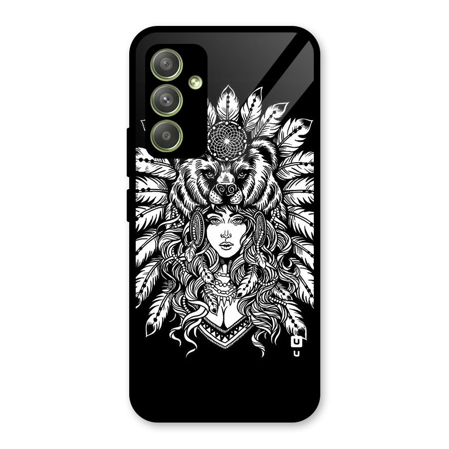 Girl Pattern Art Glass Back Case for Galaxy A54
