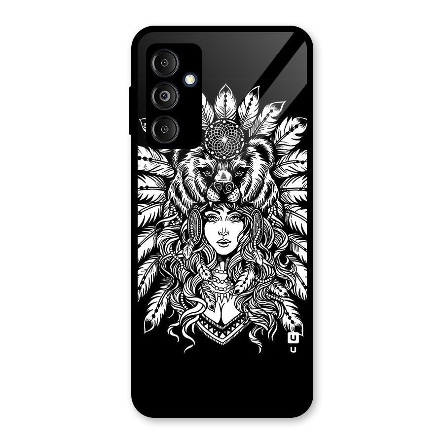 Girl Pattern Art Glass Back Case for Galaxy M14 5G