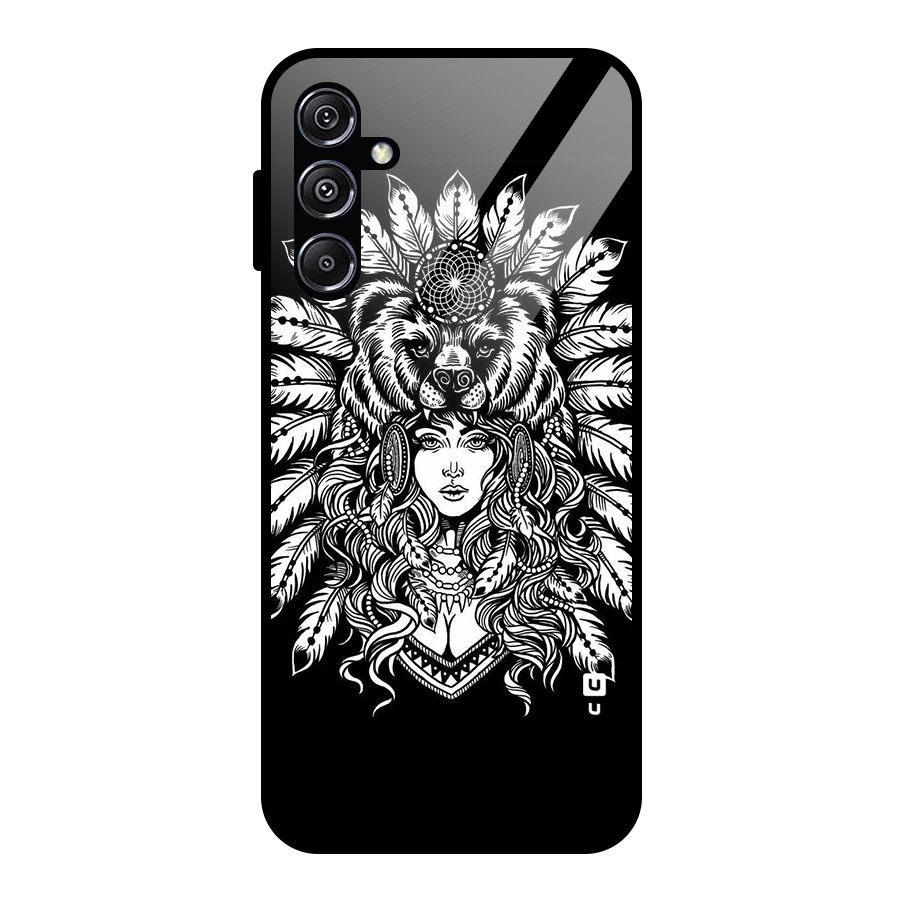 Girl Pattern Art Glass Back Case for Galaxy M34 5G