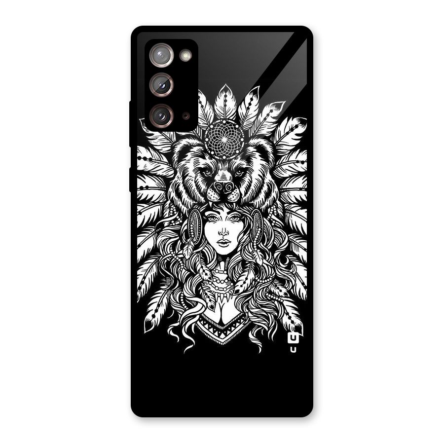Girl Pattern Art Glass Back Case for Galaxy Note 20
