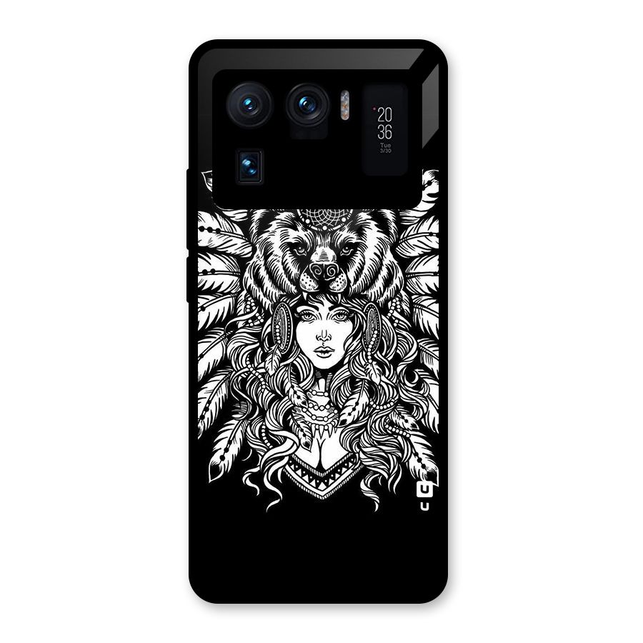 Girl Pattern Art Glass Back Case for Mi 11 Ultra