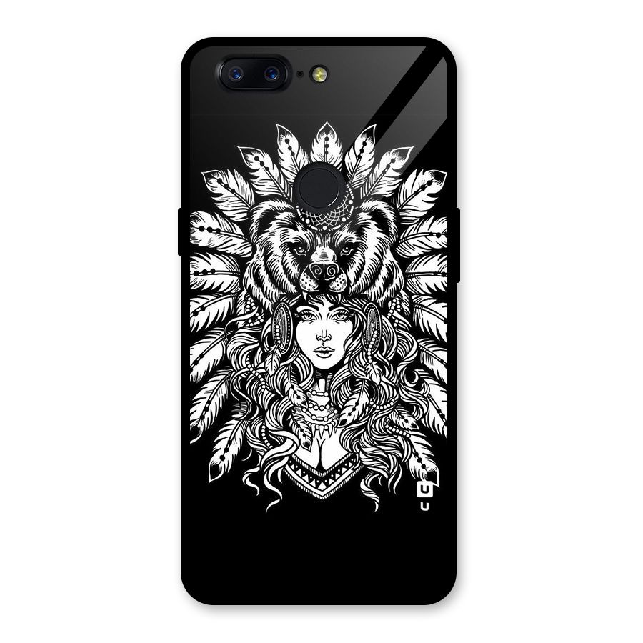 Girl Pattern Art Glass Back Case for OnePlus 5T