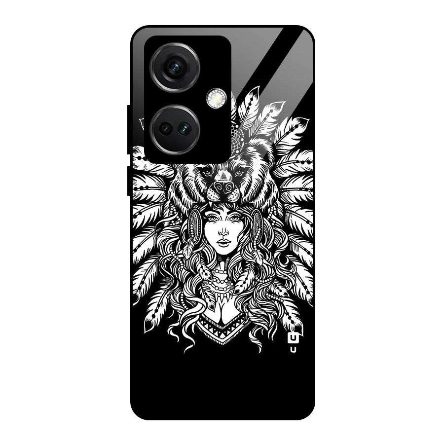 Girl Pattern Art Glass Back Case for OnePlus Nord CE 3 5G