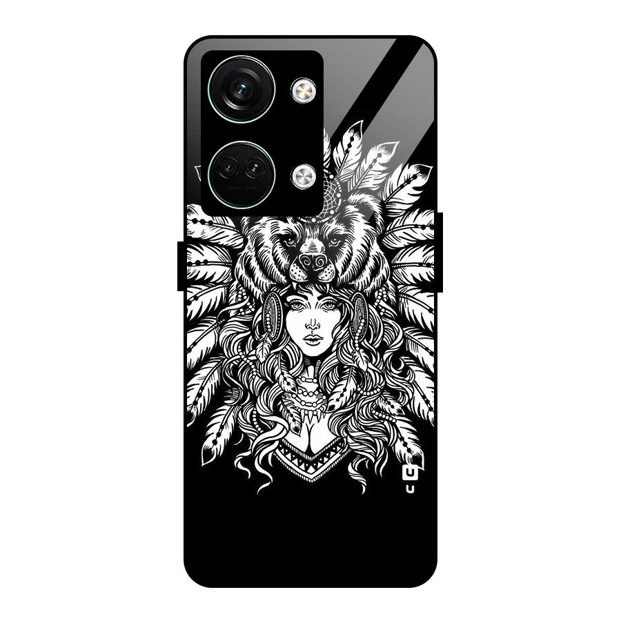 Girl Pattern Art Glass Back Case for Oneplus Nord 3