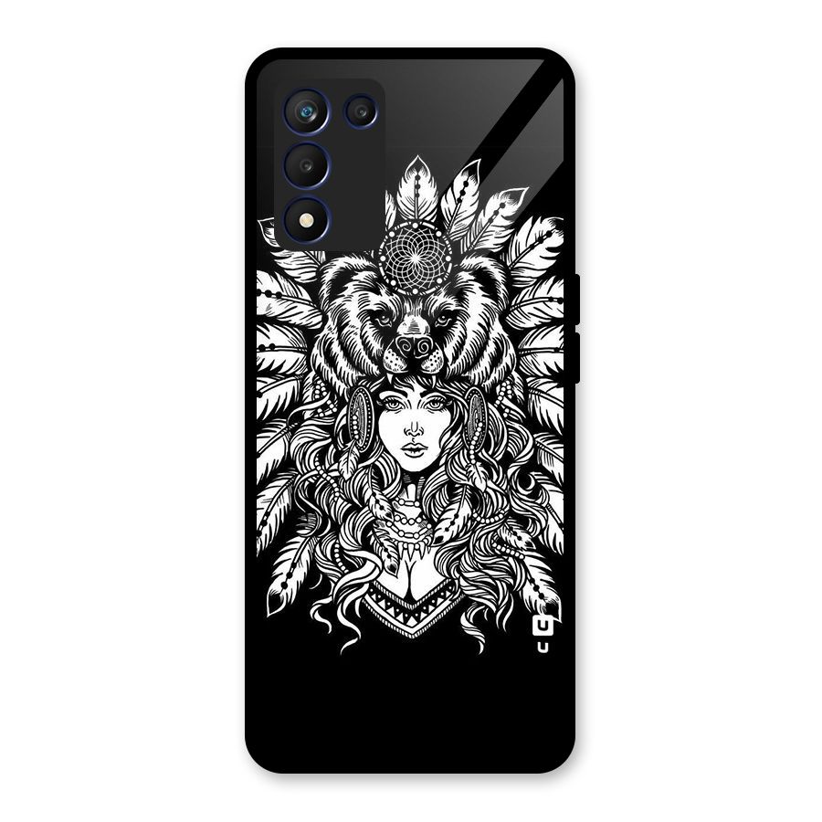 Girl Pattern Art Glass Back Case for Realme 9 5G Speed