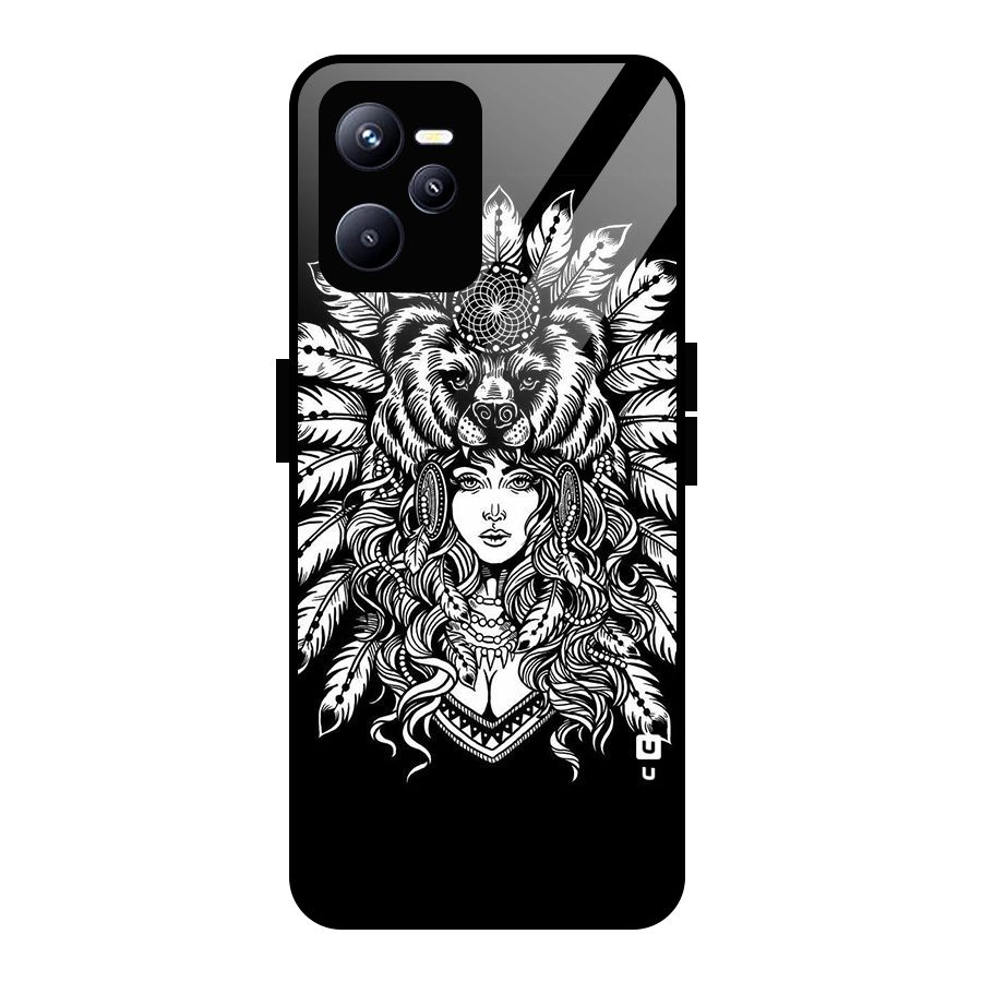 Girl Pattern Art Glass Back Case for Realme C35