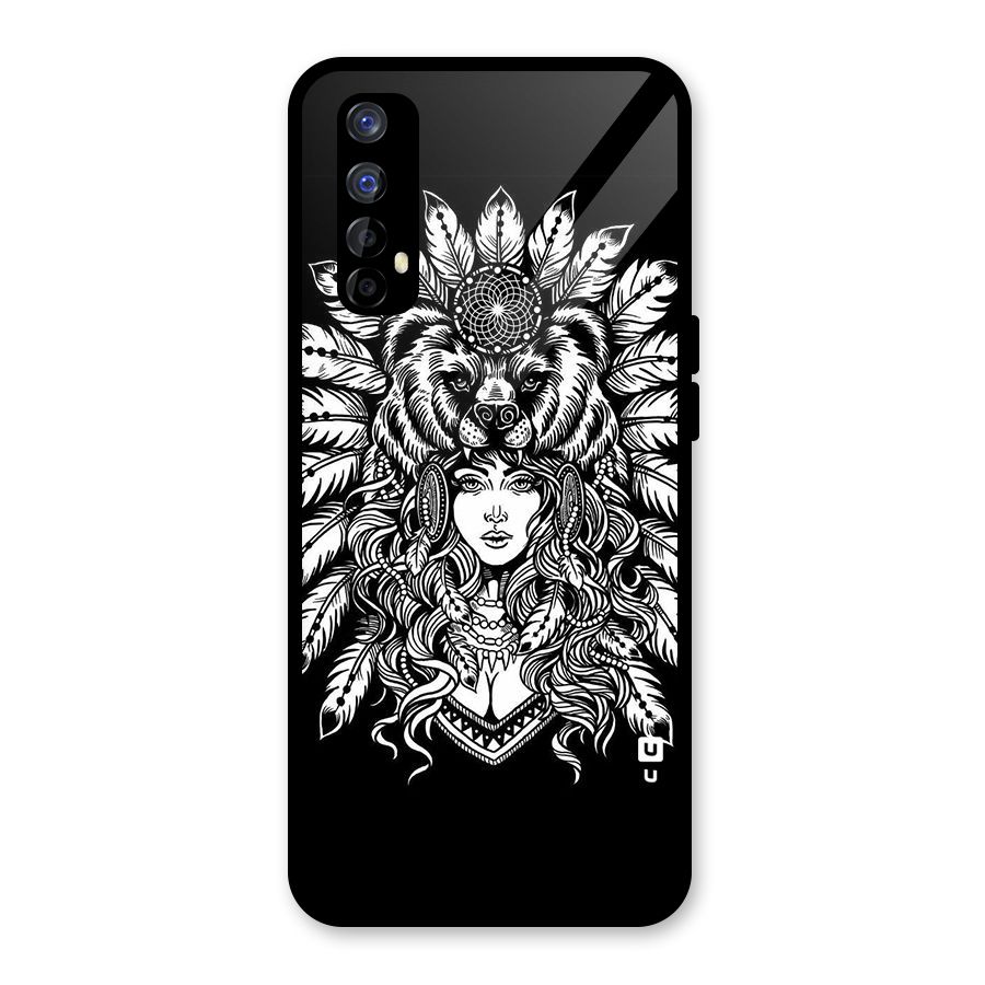 Girl Pattern Art Glass Back Case for Realme Narzo 20 Pro