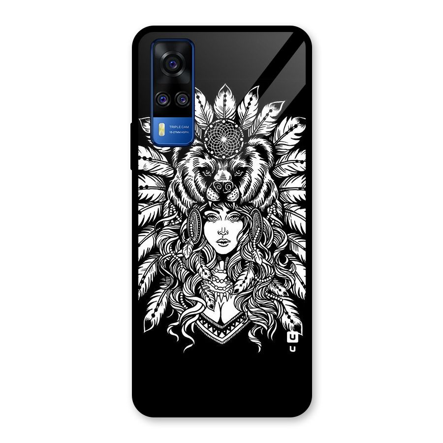 Girl Pattern Art Glass Back Case for Vivo Y31