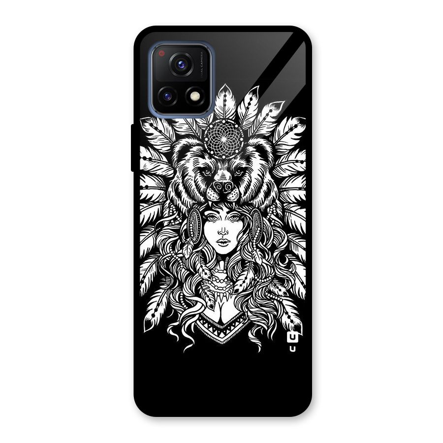 Girl Pattern Art Glass Back Case for Vivo Y72 5G