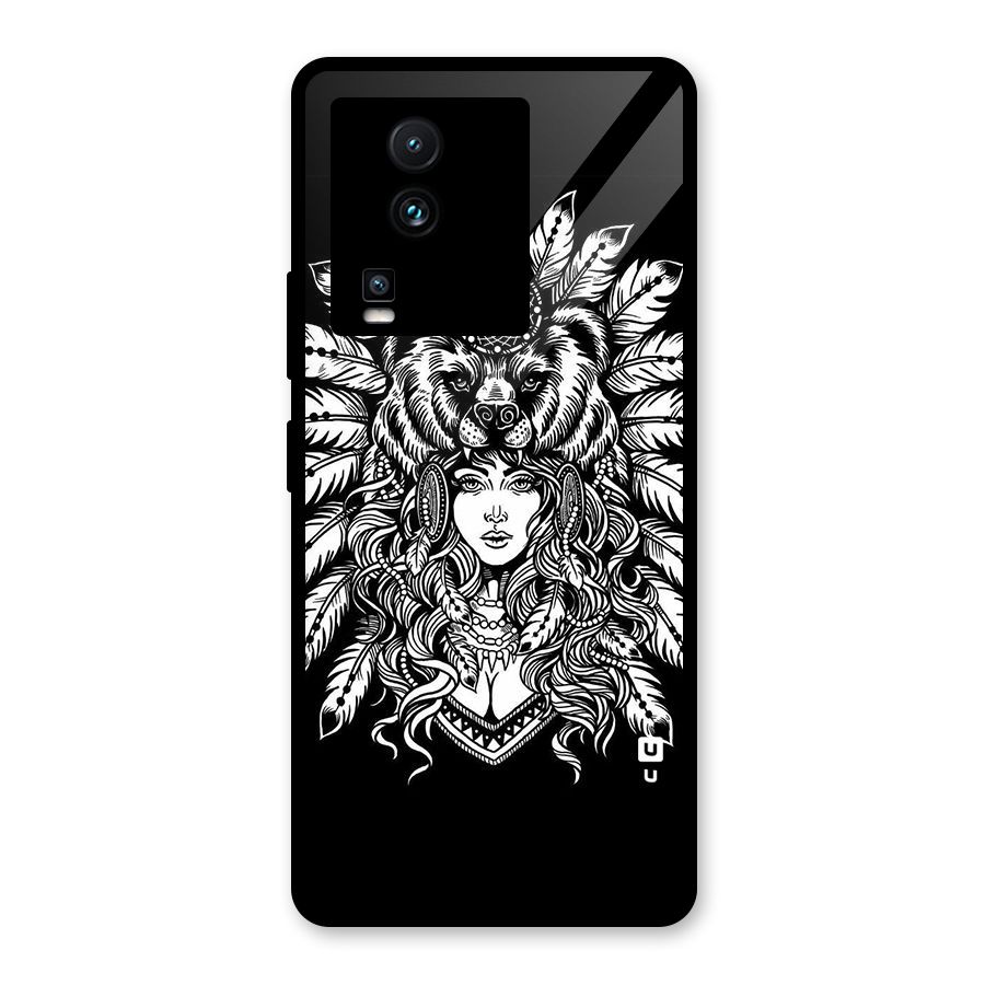Girl Pattern Art Glass Back Case for Vivo iQOO Neo 7 Pro
