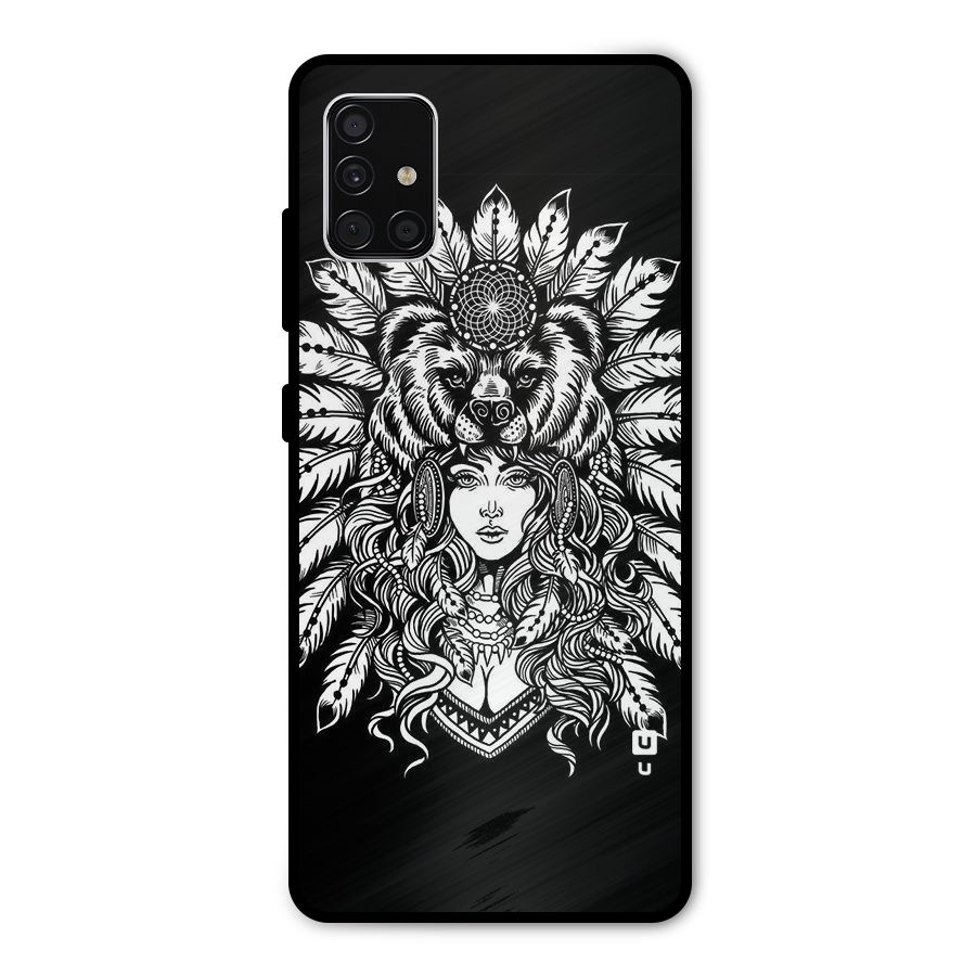 Girl Pattern Art Metal Back Case for Galaxy A51