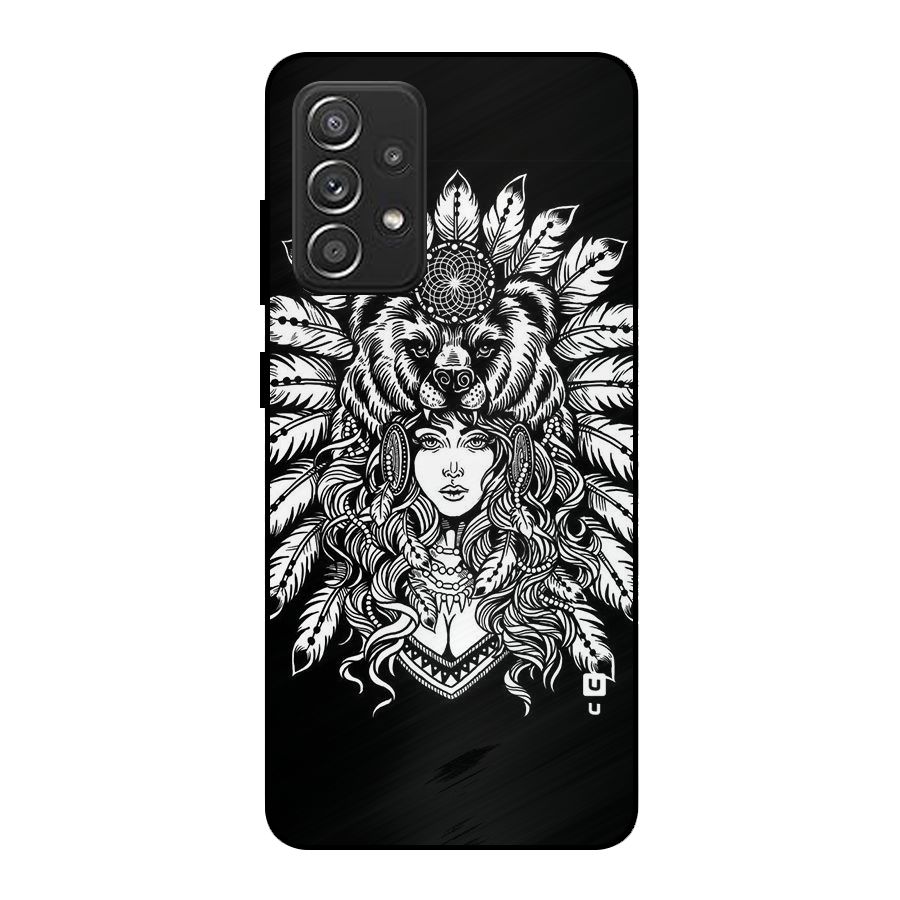 Girl Pattern Art Metal Back Case for Galaxy A52