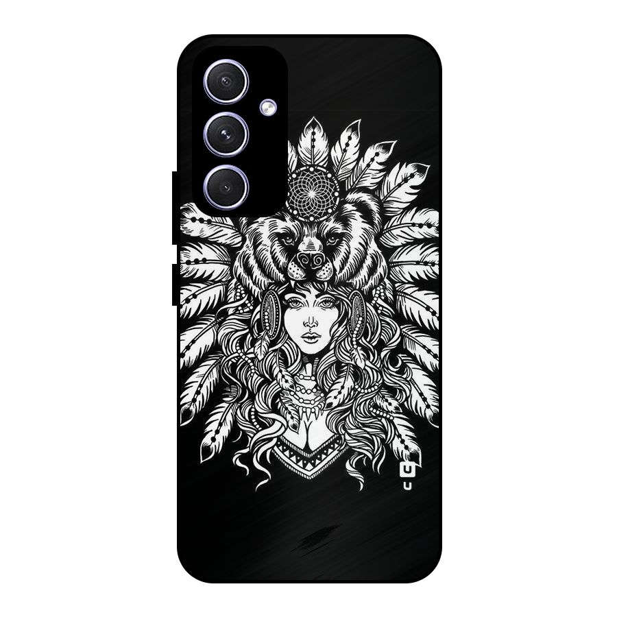 Girl Pattern Art Metal Back Case for Galaxy A54