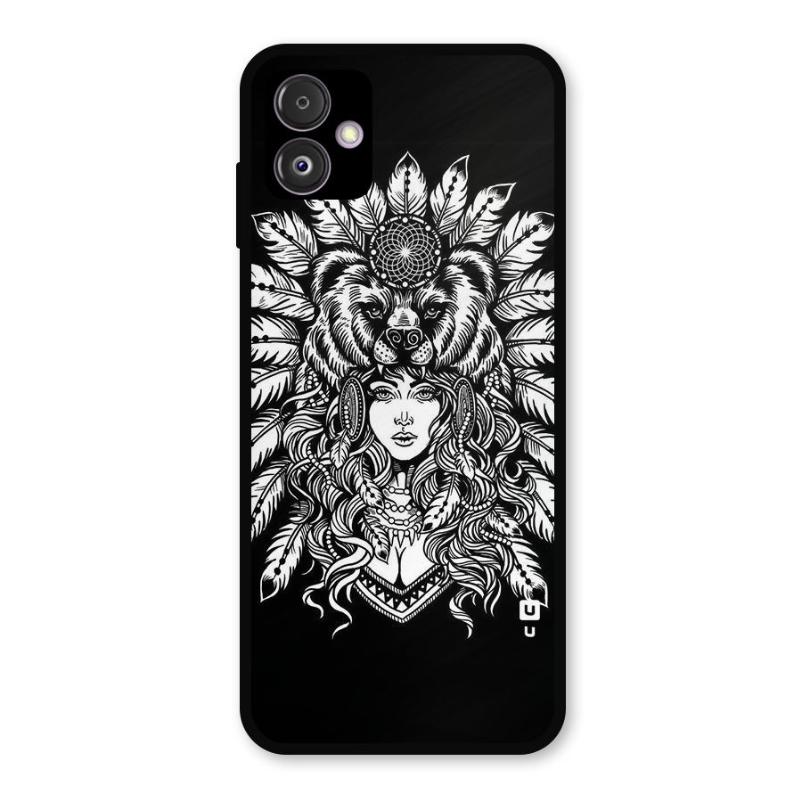 Girl Pattern Art Metal Back Case for Galaxy F14