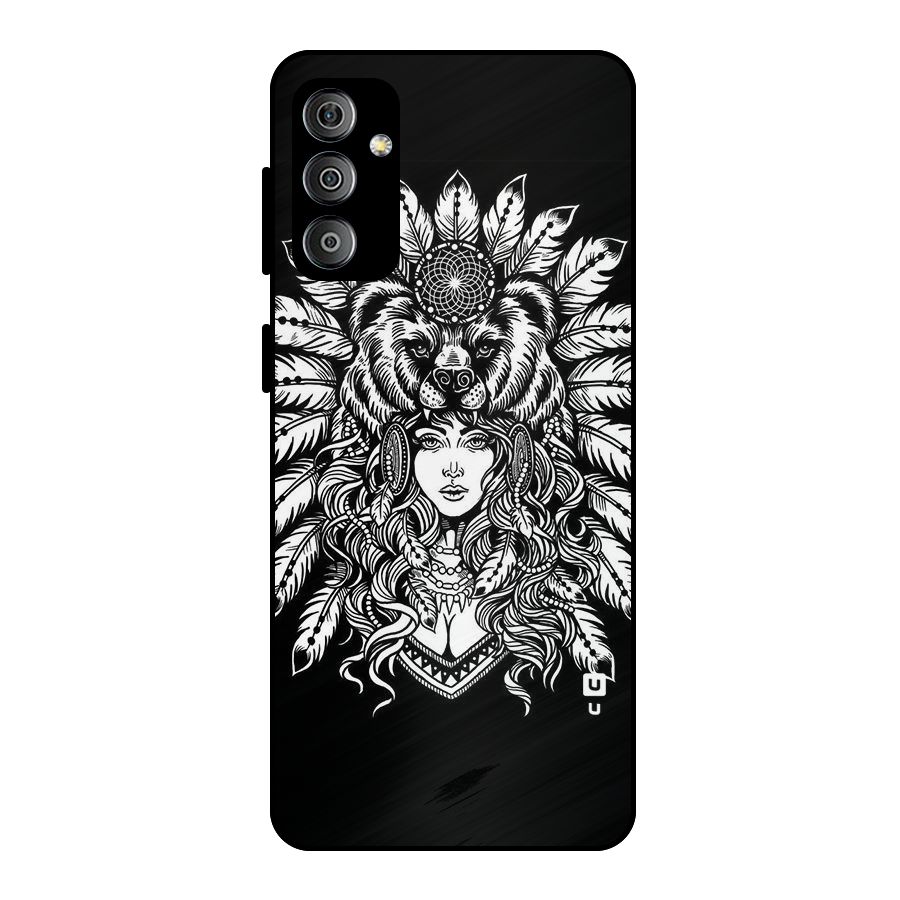 Girl Pattern Art Metal Back Case for Galaxy F23