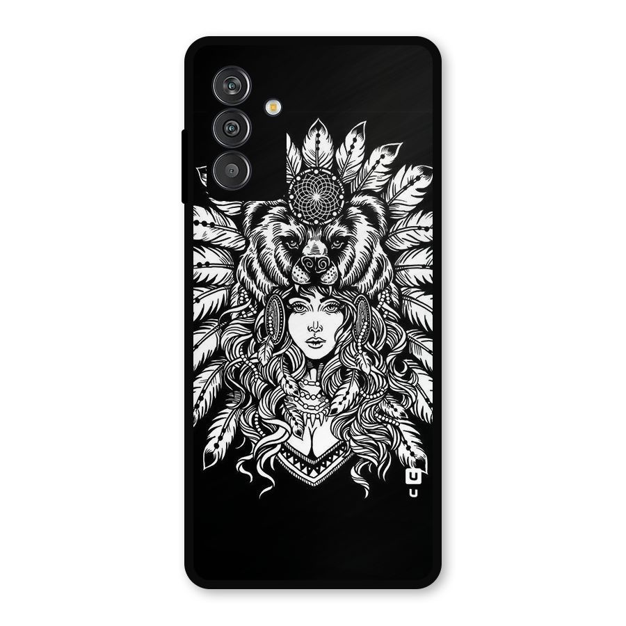 Girl Pattern Art Metal Back Case for Galaxy M13