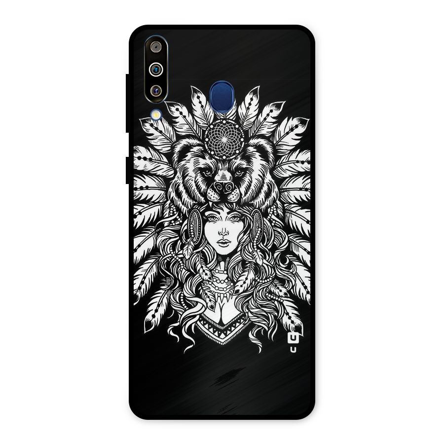 Girl Pattern Art Metal Back Case for Galaxy M30