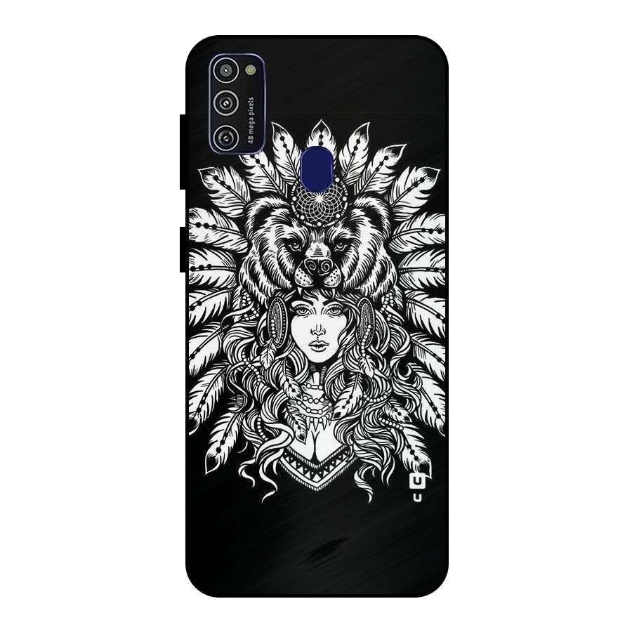Girl Pattern Art Metal Back Case for Galaxy M30s