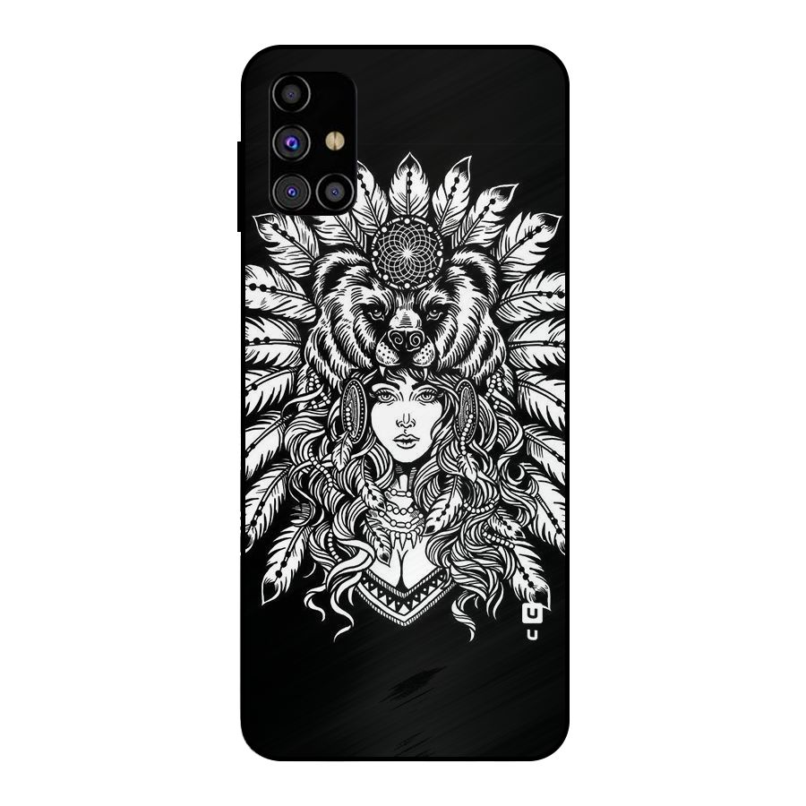 Girl Pattern Art Metal Back Case for Galaxy M31s