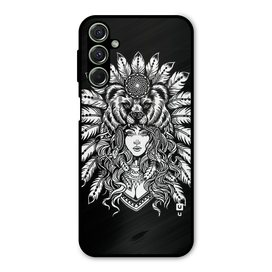 Girl Pattern Art Metal Back Case for Galaxy M34