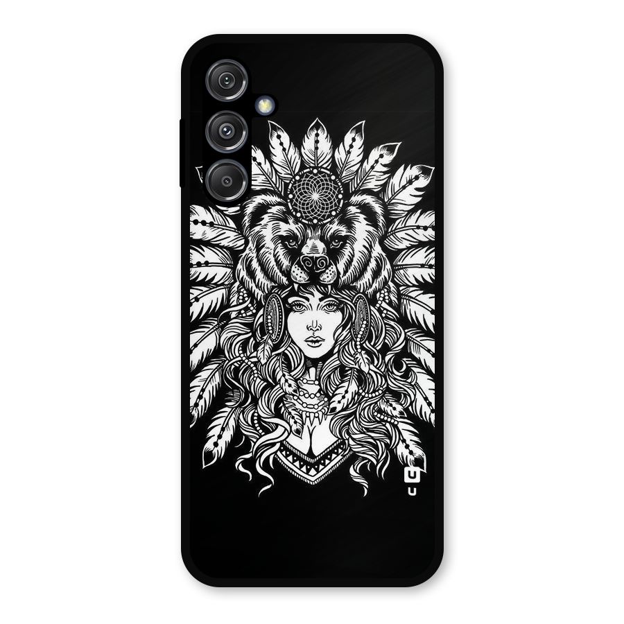 Girl Pattern Art Metal Back Case for Galaxy M34 5G