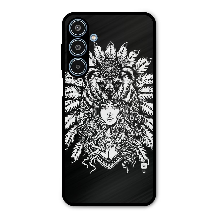Girl Pattern Art Metal Back Case for Galaxy M35