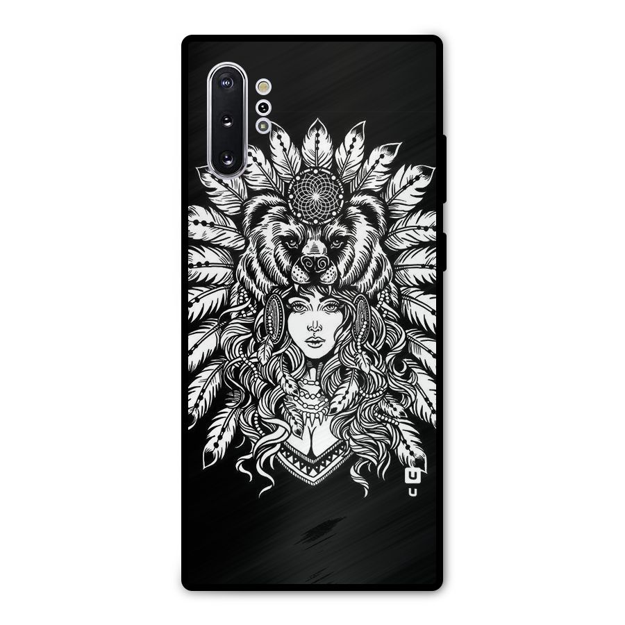 Girl Pattern Art Metal Back Case for Galaxy Note 10 Plus