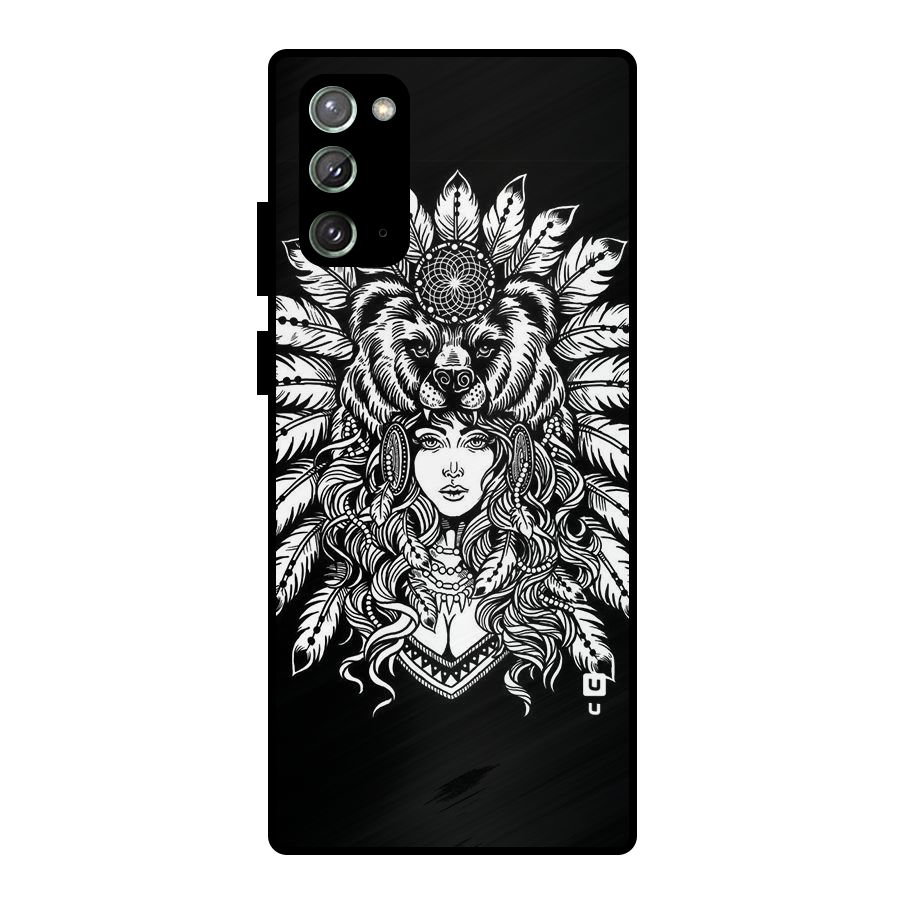 Girl Pattern Art Metal Back Case for Galaxy Note 20