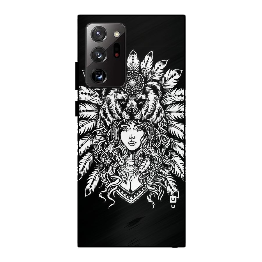 Girl Pattern Art Metal Back Case for Galaxy Note 20 Ultra