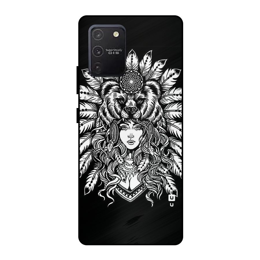 Girl Pattern Art Metal Back Case for Galaxy S10 Lite