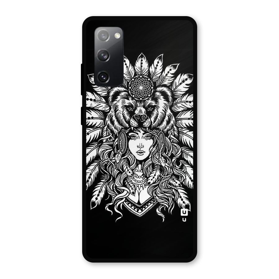 Girl Pattern Art Metal Back Case for Galaxy S20 FE 5G