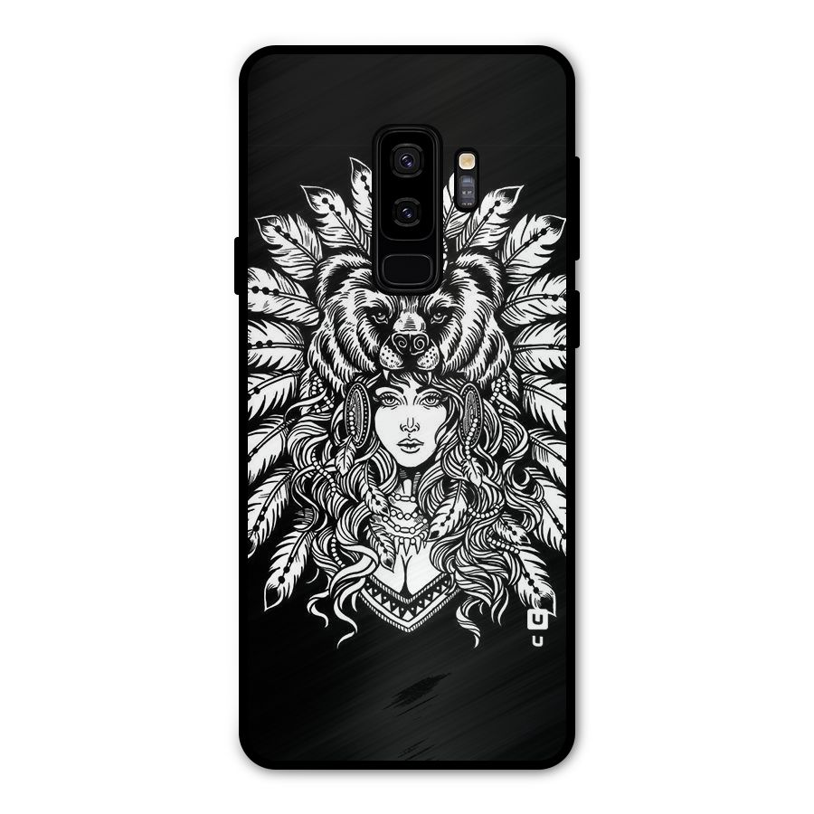 Girl Pattern Art Metal Back Case for Galaxy S9 Plus