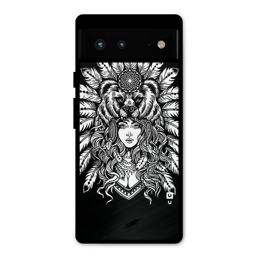 Girl Pattern Art Metal Back Case for Google Pixel 6