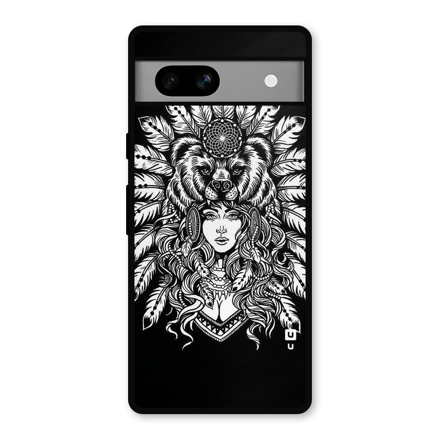 Girl Pattern Art Metal Back Case for Google Pixel 7a