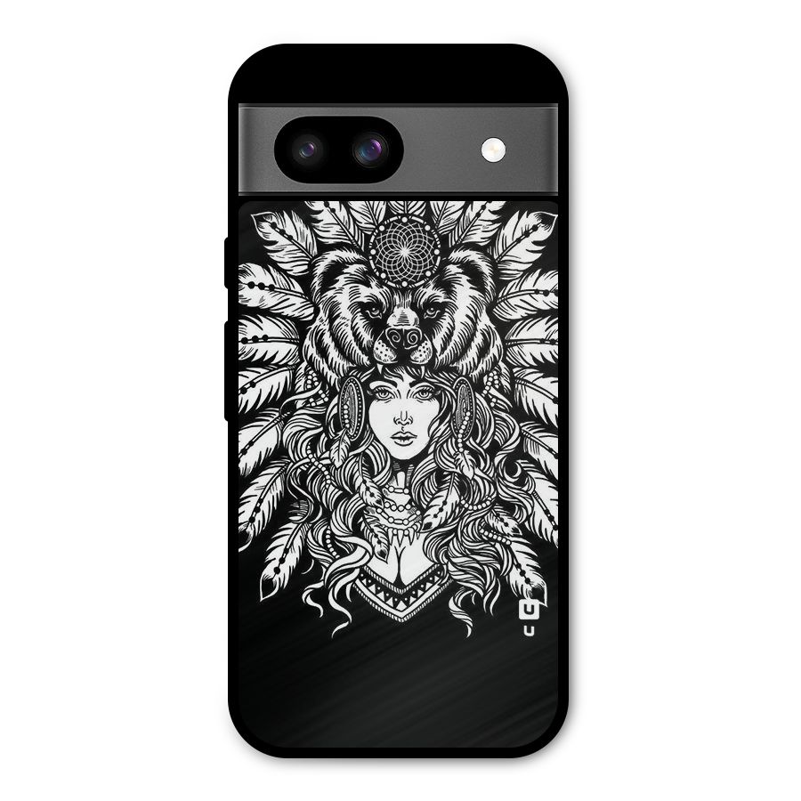Girl Pattern Art Metal Back Case for Google Pixel 8a