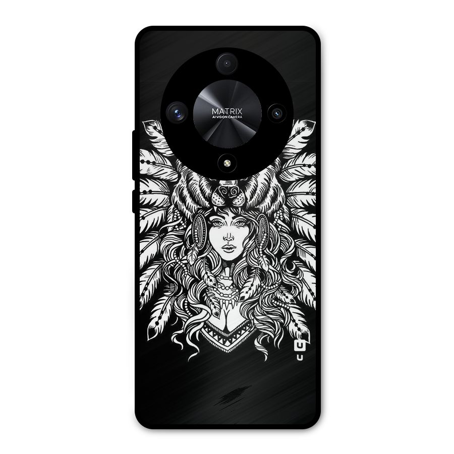 Girl Pattern Art Metal Back Case for Honor X9b