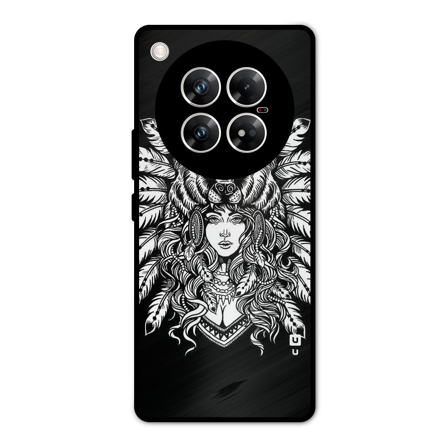 Girl Pattern Art Metal Back Case for Infinix Zero 40 5G