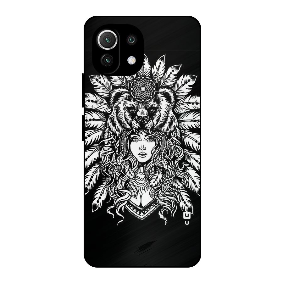 Girl Pattern Art Metal Back Case for Mi 11 Lite NE 5G
