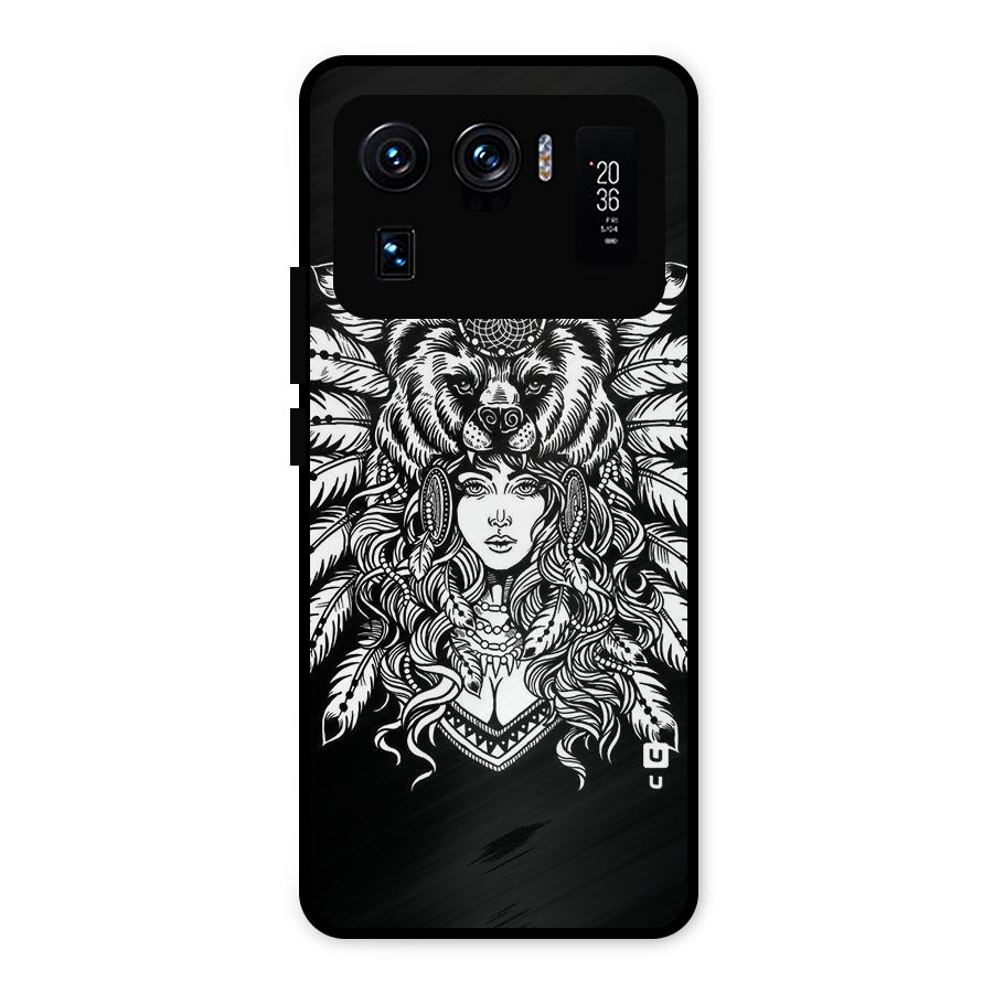 Girl Pattern Art Metal Back Case for Mi 11 Ultra